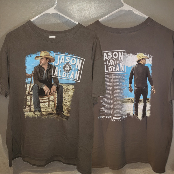 Jason Aldean 2017 "They Don't Know" Tour Shirt - LARGE - Picture 1 of 1